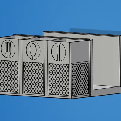 Khay đựng dụng cụ ăn uống 3 trong 1 tiện lợi cho bàn ăn