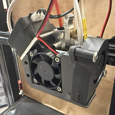 Fan Shroud cho Ender 3 / CR-10 Microswiss NG với ngàm gắn BLTouch và quạt 5015