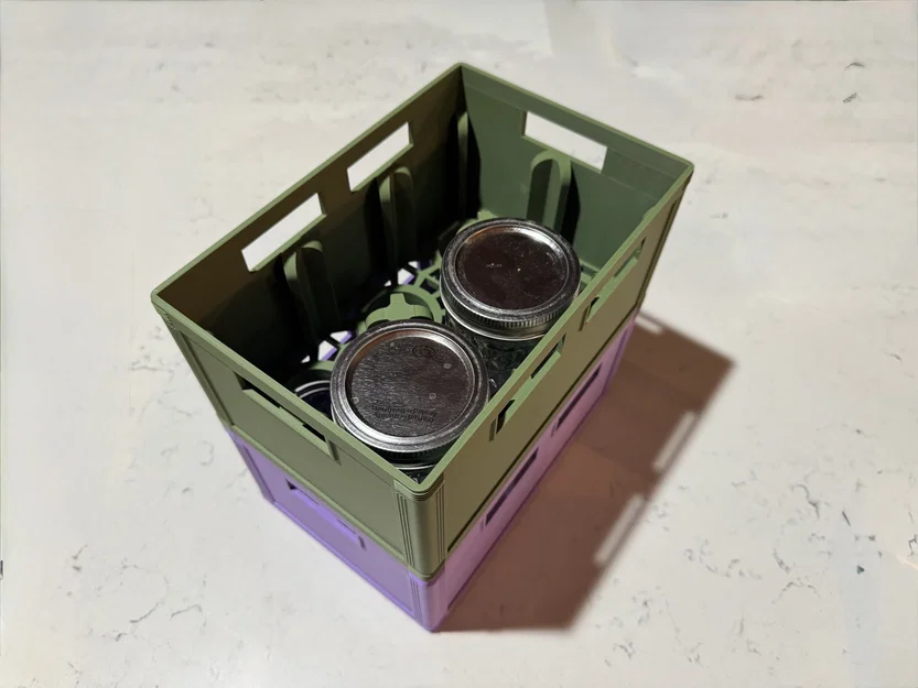 Thùng Đựng Hũ Thủy Tinh (Half Pint Regular Mouth) Kiểu Beer Crate 2x3 - Image 1