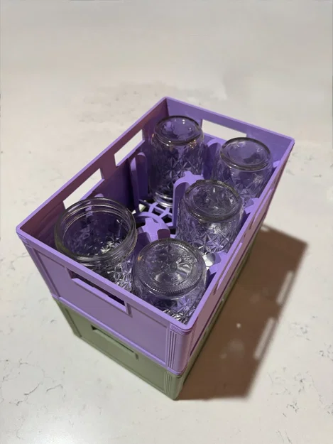 Thùng Đựng Hũ Thủy Tinh (Half Pint Regular Mouth) Kiểu Beer Crate 2x3 - Image 3