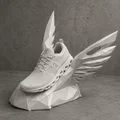 Đế Trưng Bày Giày Sneaker Có Cánh – Bệ Đỡ Giày Phong Cách Low Poly - Thumbnail 1
