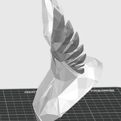 Đế Trưng Bày Giày Sneaker Có Cánh – Bệ Đỡ Giày Phong Cách Low Poly