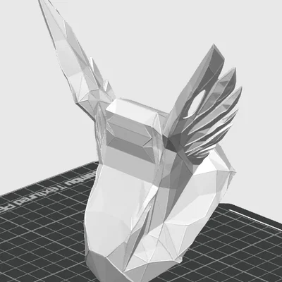 Đế Trưng Bày Giày Sneaker Có Cánh – Bệ Đỡ Giày Phong Cách Low Poly