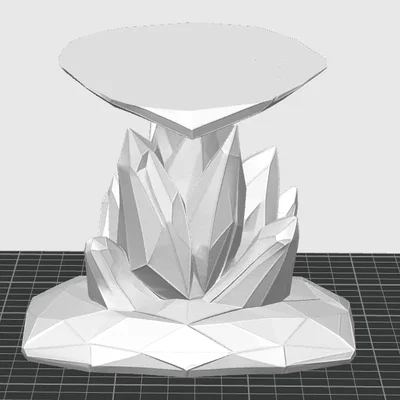Đế Trưng Bày Giày Crystal – Bệ Đỡ Hình Học Đa Giác (Low Poly)