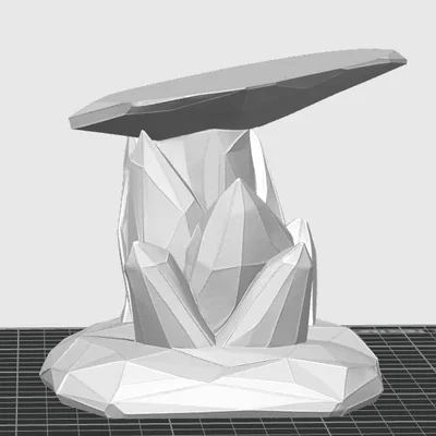 Đế Trưng Bày Giày Crystal – Bệ Đỡ Hình Học Đa Giác (Low Poly)