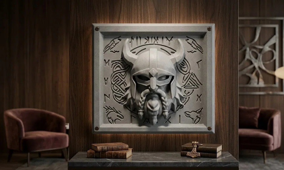 Phù điêu Viking Norse Mythology treo tường - Image 1