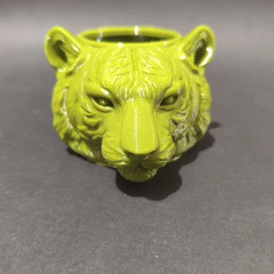Bộ Ba Chậu Cây Hình Hổ Hiện Đại (Modern 3D Tiger Succulent Planter Trio)