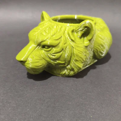 Bộ Ba Chậu Cây Hình Hổ Hiện Đại (Modern 3D Tiger Succulent Planter Trio)