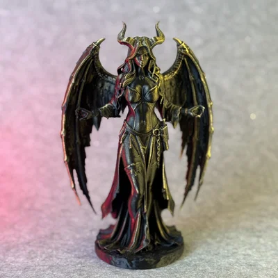 Dark Horned Guardian – Tượng Nữ Quỷ Có Cánh Phong Cách Fantasy