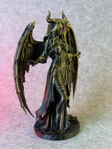 Dark Horned Guardian – Tượng Nữ Quỷ Có Cánh Phong Cách Fantasy - Image 3