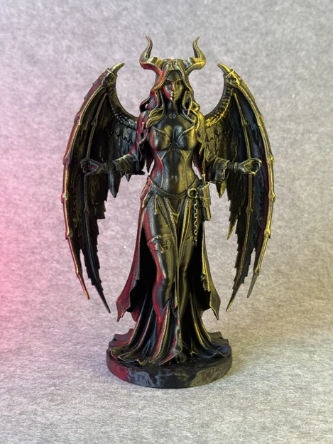 Dark Horned Guardian – Tượng Nữ Quỷ Có Cánh Phong Cách Fantasy - Image 4