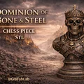 Dominion of Bone & Steel "King" - Quân cờ vua phong cách Cybernetic - Thumbnail 1