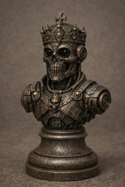 Dominion of Bone & Steel "King" - Quân cờ vua phong cách Cybernetic - Image 6
