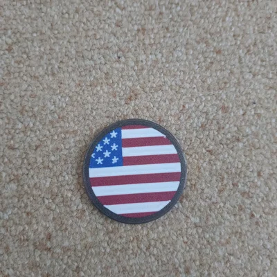 Nắp lon hình cờ Mỹ (USA Emblem) trang trí lon 0,33L và 0,5L
