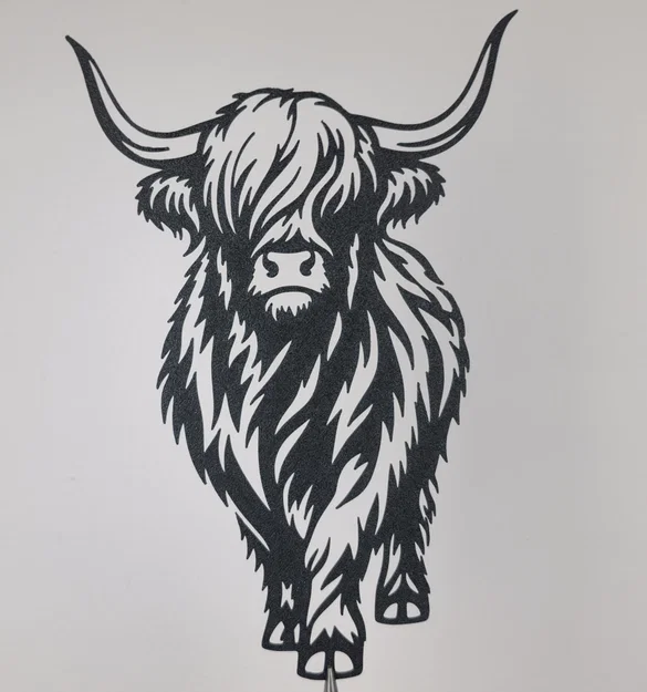 Tranh treo tường bò cao nguyên Highland Cow - Decor phong cách nông trại - Image 2