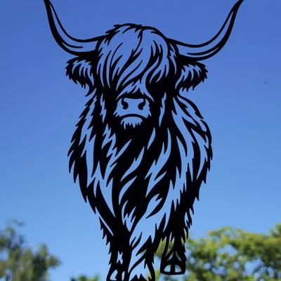 Tranh treo tường bò cao nguyên Highland Cow - Decor phong cách nông trại