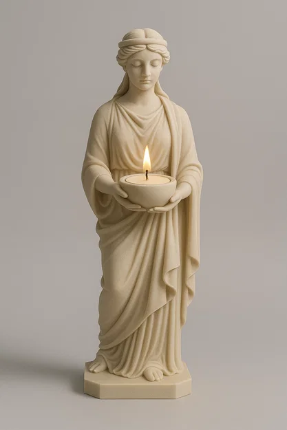 Mẫu STL Nến Thiên Thần | Tượng Nữ Thần Đựng Nến Tealight - Image 1