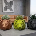 Bộ Chậu Trồng Cây Sen Đá Hình Sư Tử 3D Hiện Đại - Thumbnail 1