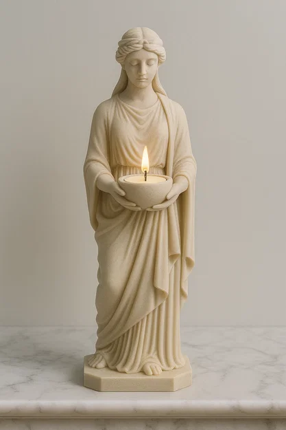 Mẫu STL Nến Thiên Thần | Tượng Nữ Thần Đựng Nến Tealight - Image 4