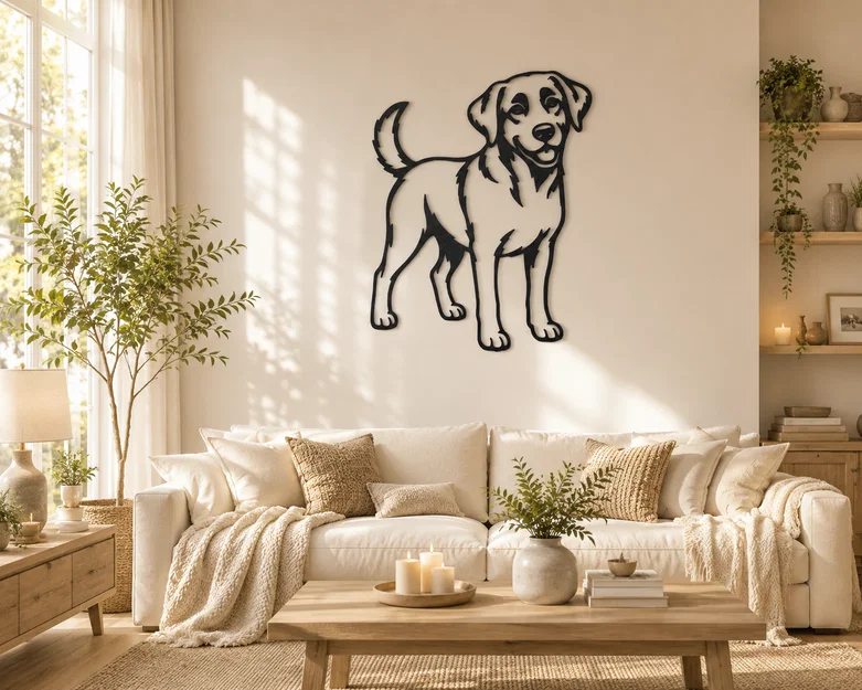 Nghệ thuật Treo tường Labrador Retriever - Trang trí Nhà cửa cho Người yêu Chó - Image 1