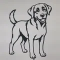 Nghệ thuật Treo tường Labrador Retriever - Trang trí Nhà cửa cho Người yêu Chó - Thumbnail 3