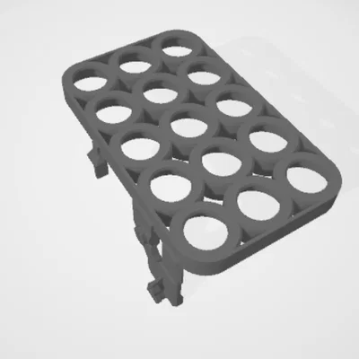 Bộ giá đỡ và khay lưu trữ pin Makita 18650 in 3D