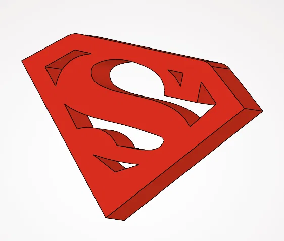 Mô hình 3D logo Superman - Biểu tượng hy vọng cho mọi nhà - Image 1
