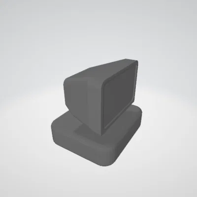 Mô hình máy tính cổ điển Retro 3D - Đồ trang trí bàn làm việc cực chất
