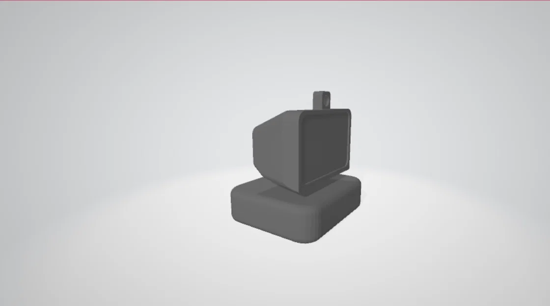 Móc khóa máy tính cổ điển Retro Computer (File in 3D STL) - Image 1