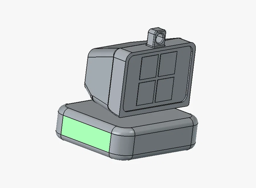 Móc khóa máy tính retro in 3D với logo Windows cực chất - Image 1