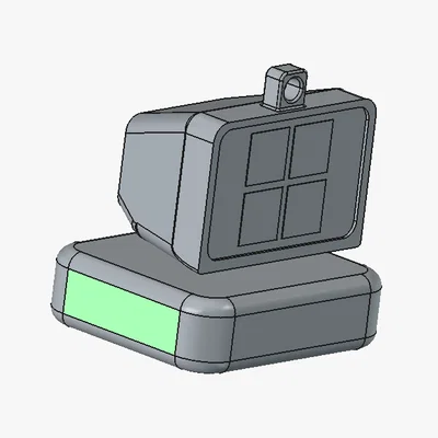 Móc khóa máy tính retro in 3D với logo Windows cực chất
