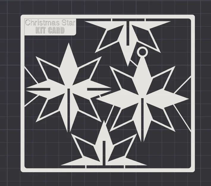 Christmas Star Ornament Kit Card - Tự in ngôi sao trang trí Giáng sinh - Image 2