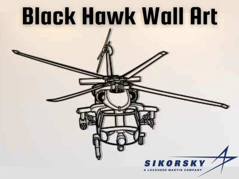 Mô hình tranh treo tường Sikorsky MH-60L DAP "Black Hawk" - Image 1