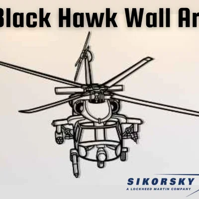 Mô hình tranh treo tường Sikorsky MH-60L DAP "Black Hawk"