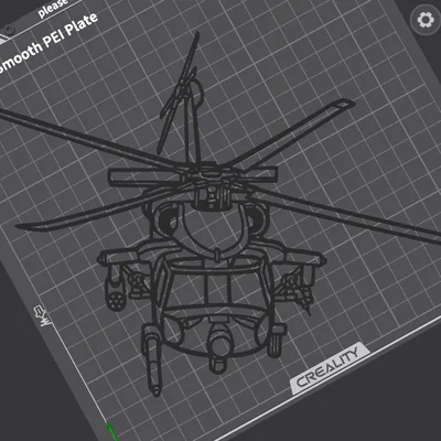 Mô hình tranh treo tường Sikorsky MH-60L DAP "Black Hawk"