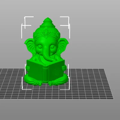 Mô hình 3D Thần Ganesha Đọc Sách - Trang trí bàn làm việc cực đẹp