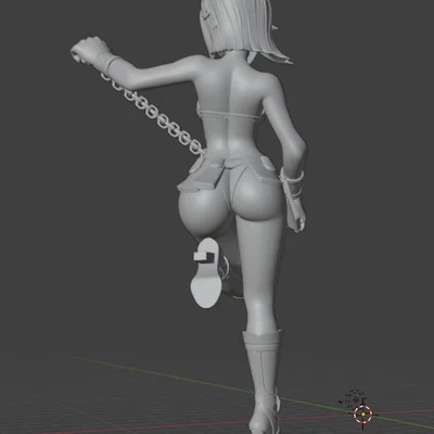 Mô hình 3D nhân vật nữ Waifu Generica ấn tượng
