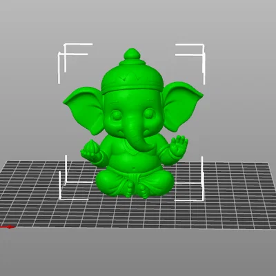 Tượng Thần Ganesh Mini Dễ Thương Dùng In 3D Trang Trí