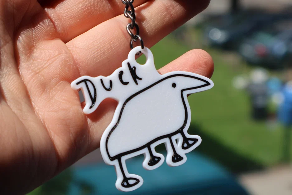 Móc khóa hình chú vịt (Duck Keychain) in 3D siêu dễ thương - Image 1