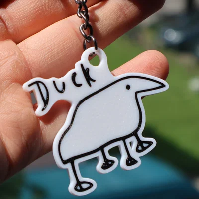 Móc khóa hình chú vịt (Duck Keychain) in 3D siêu dễ thương