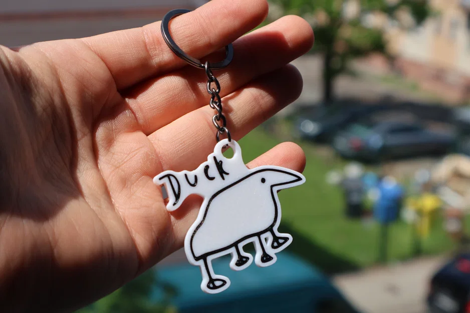 Móc khóa hình chú vịt (Duck Keychain) in 3D siêu dễ thương - Image 2