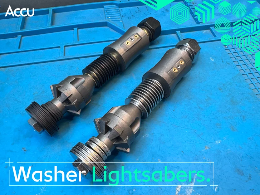Hướng dẫn làm mô hình Lightsaber Star Wars từ vòng đệm và in 3D - Image 1