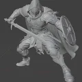 Mô hình chiến binh trung cổ Warrior with Sword 1 in 3D cực chi tiết - Thumbnail 2