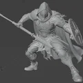 Mô hình chiến binh trung cổ Warrior with Sword 1 in 3D cực chi tiết - Thumbnail 4