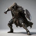 Mô hình chiến binh trung cổ Warrior with Sword 1 in 3D cực chi tiết - Thumbnail 6