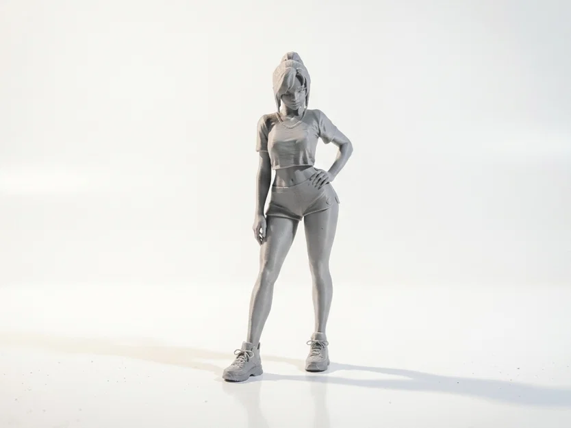Mô hình 3D Nữ vận động viên bóng chuyền (Volleyball Girl Athletic Figurine) - Image 2
