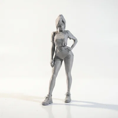 Mô hình 3D Nữ vận động viên bóng chuyền (Volleyball Girl Athletic Figurine)