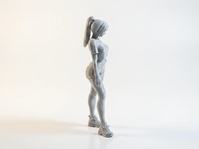 Mô hình 3D Nữ vận động viên bóng chuyền (Volleyball Girl Athletic Figurine) - Image 3