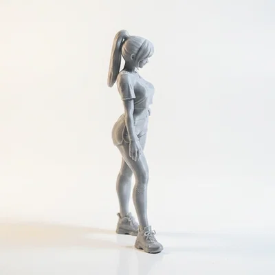 Mô hình 3D Nữ vận động viên bóng chuyền (Volleyball Girl Athletic Figurine)