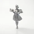 Mô hình tượng nhân vật nữ phục vụ bàn (Waitress) 3D Printable - Thumbnail 1